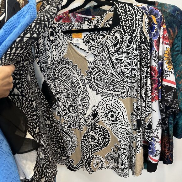 Lot Of 7 Ruby Rd. Plus 1X Blouse Tops Mixed Prints - Picture 8 of 12